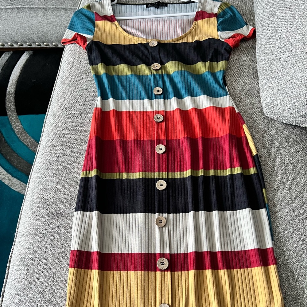 Rainbow multicolored dress